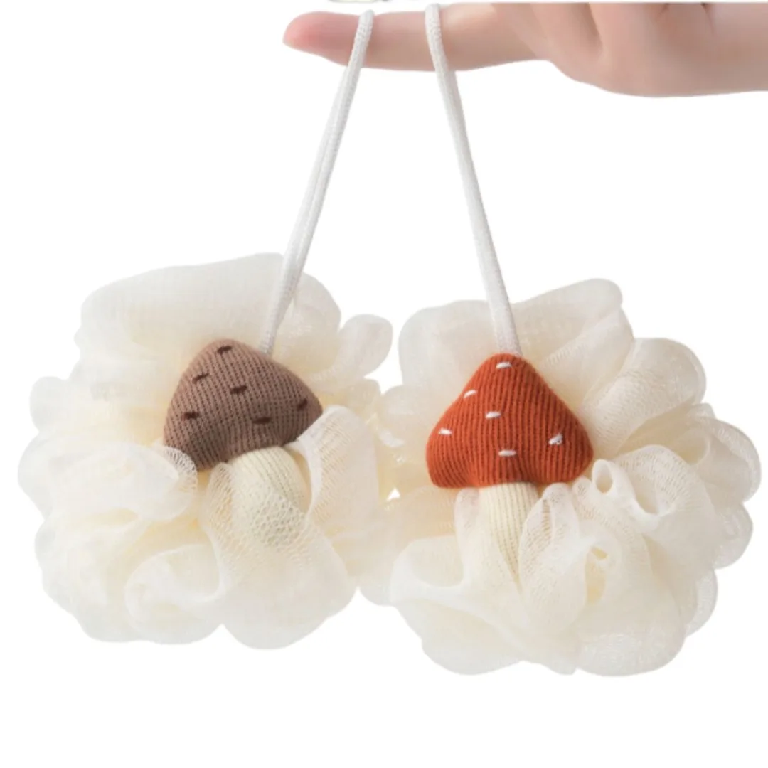 Morbido fiore da bagno schiumogeno spugna bolla per scrubber per il corpo doccia esfoliante fiore palla a rete lavaggio del corpo massaggio palla da bagno
