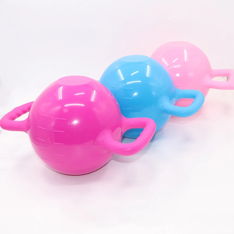 New Upgraded Yoga Water Bell Dumbbell Fitness Home Gym Arm Muscle Training Unisex Double Ear Ball Water Filled Kettlebell