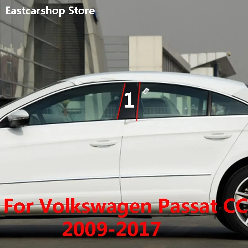 

For Volkswagen VW Passat CC 2017 2016 Car PC Door Window Middle Column Trim Central Protection B C Strip Accessories 2009-2015