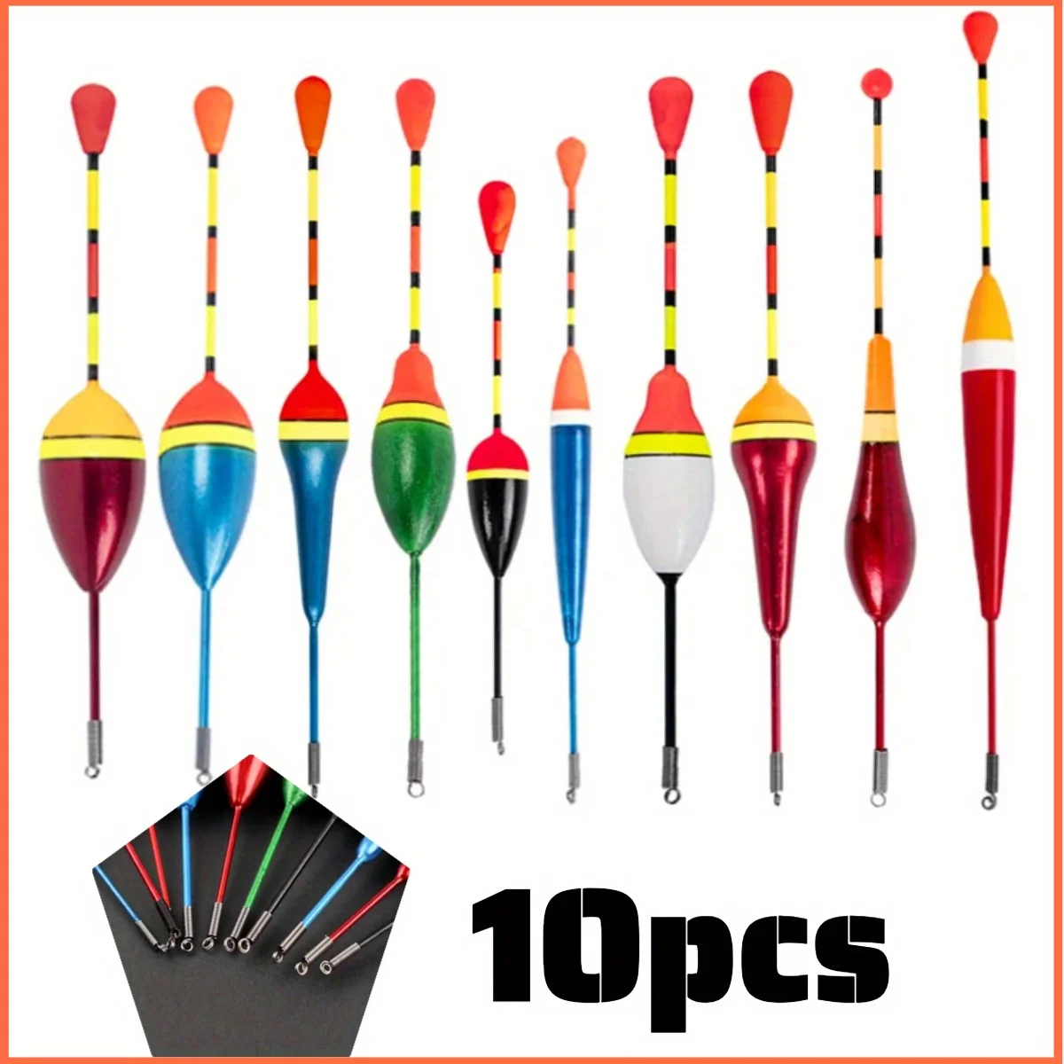 10Pcs Fishing Floats Set Mix Style Color Carp Foam Float Buoy Bobber Vertical Foam Fishing Buoys Fishing Gear Tackle Accessories