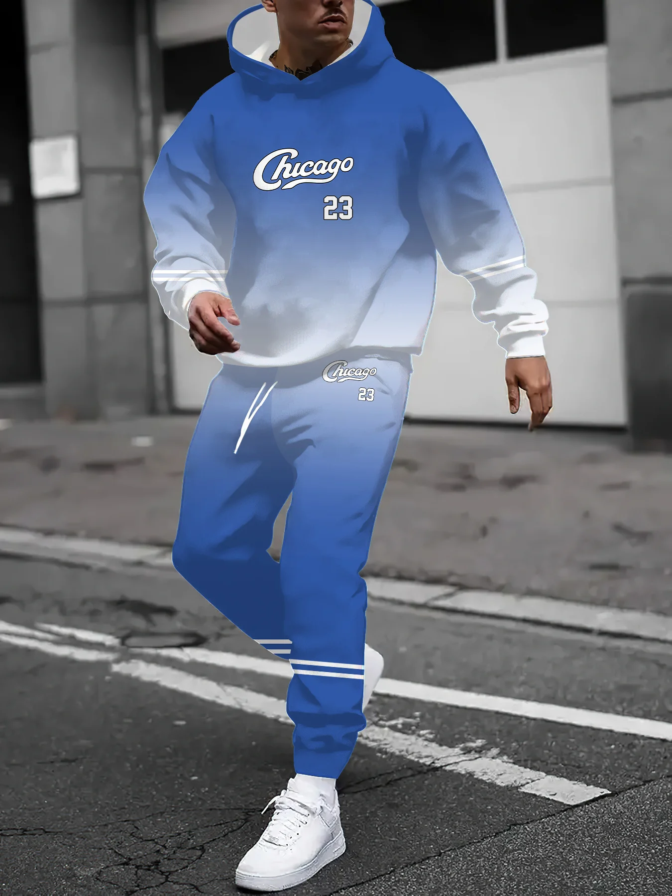 

Осенне-зимний мужской комплект с капюшоном, модный комплект с капюшоном No 23 с принтом, мужской спортивный комплект с капюшоном, быстросохнущий и дышащий