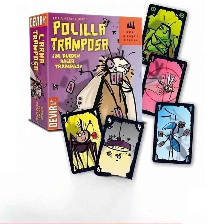 Regalos para Fiestas, POLILLA TRAMPOSA, Juego de Mesa de la Mariposa Ladrona y la Cucaracha Alemana, Versión Española