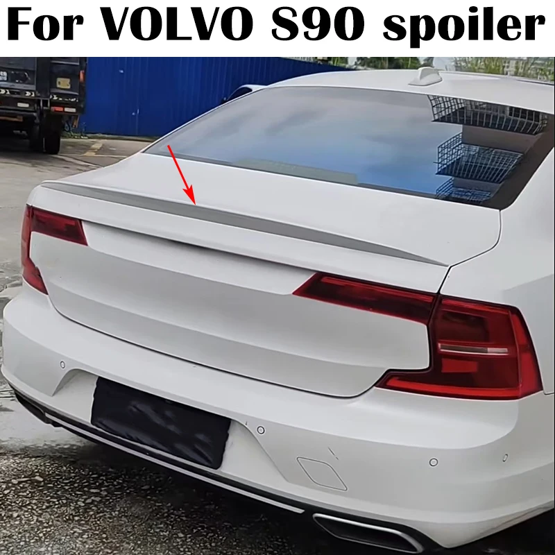 

For Volvo S90 Spoiler 2017 2018 2019 2020 2021 High Quality ABS Plastics Car Rear trunk cover spoiler wings Airfoil Accessories