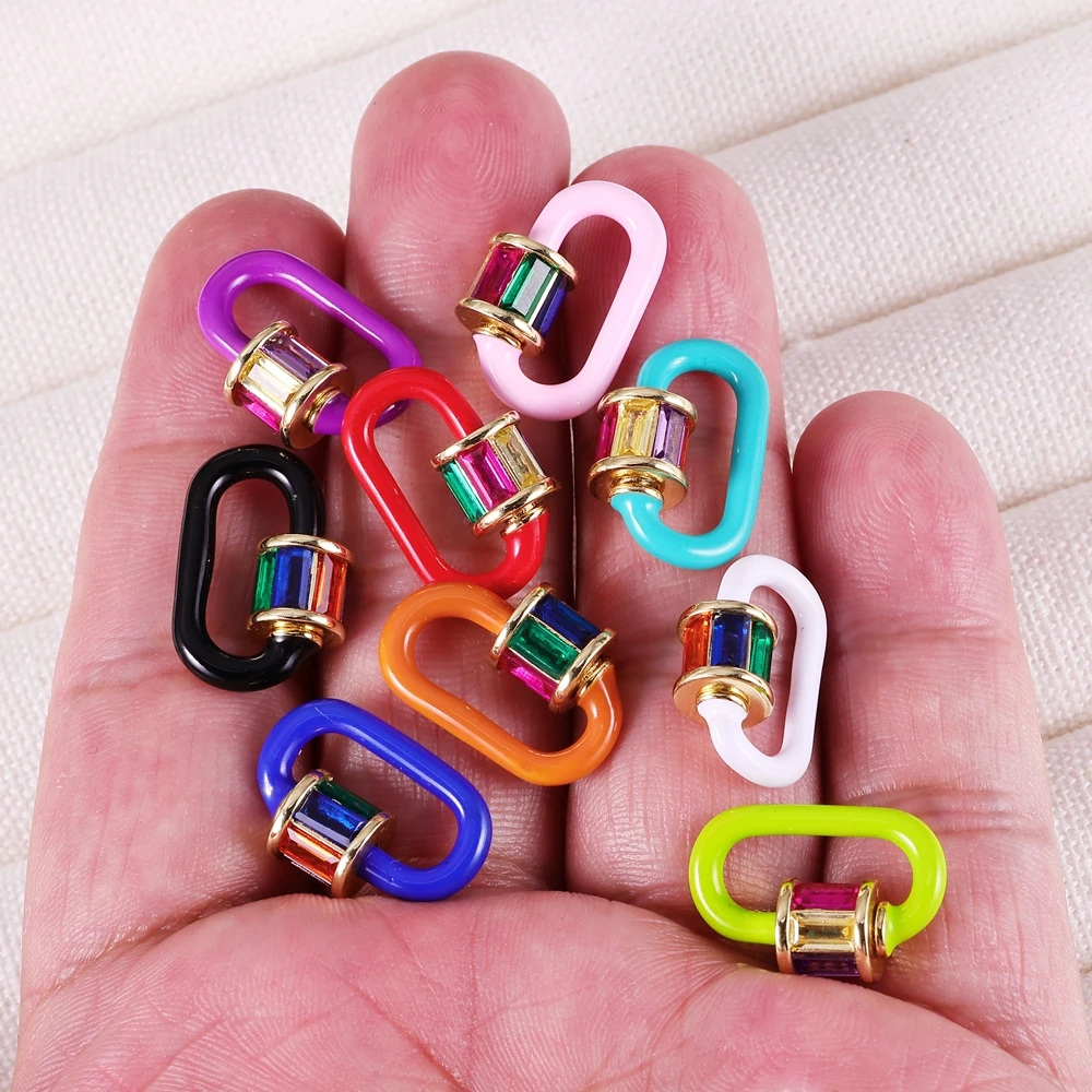 アクセサリー ru/ri Juya Handmade Decorative Colorful Spiral Fasteners Carabiner