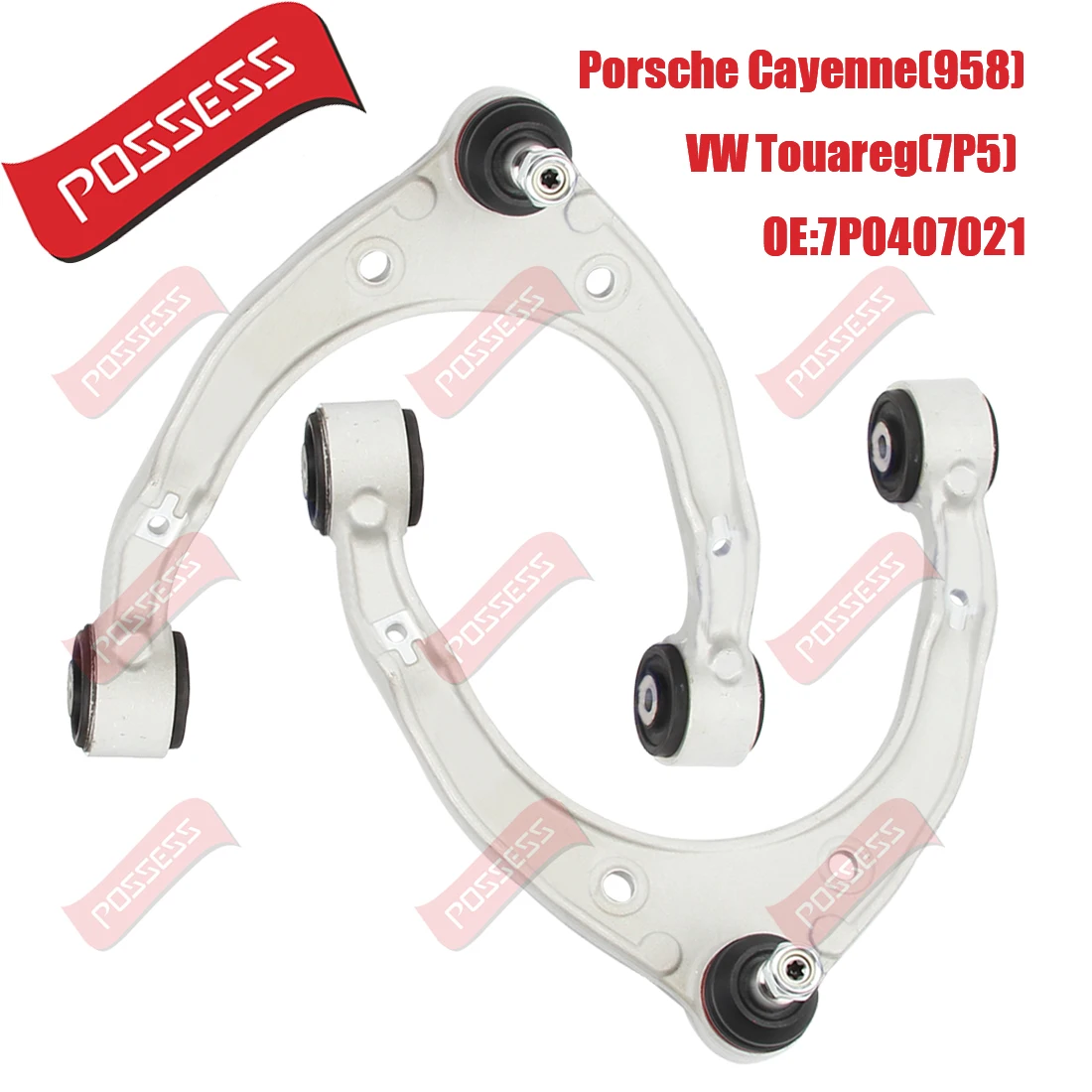 

A Pair of Front Upper Suspension U-Type Control Arm For Porsche Cayenne 958 92A Volkswagen Touareg 7P5 2011-/，OE 7P0407021，L=R