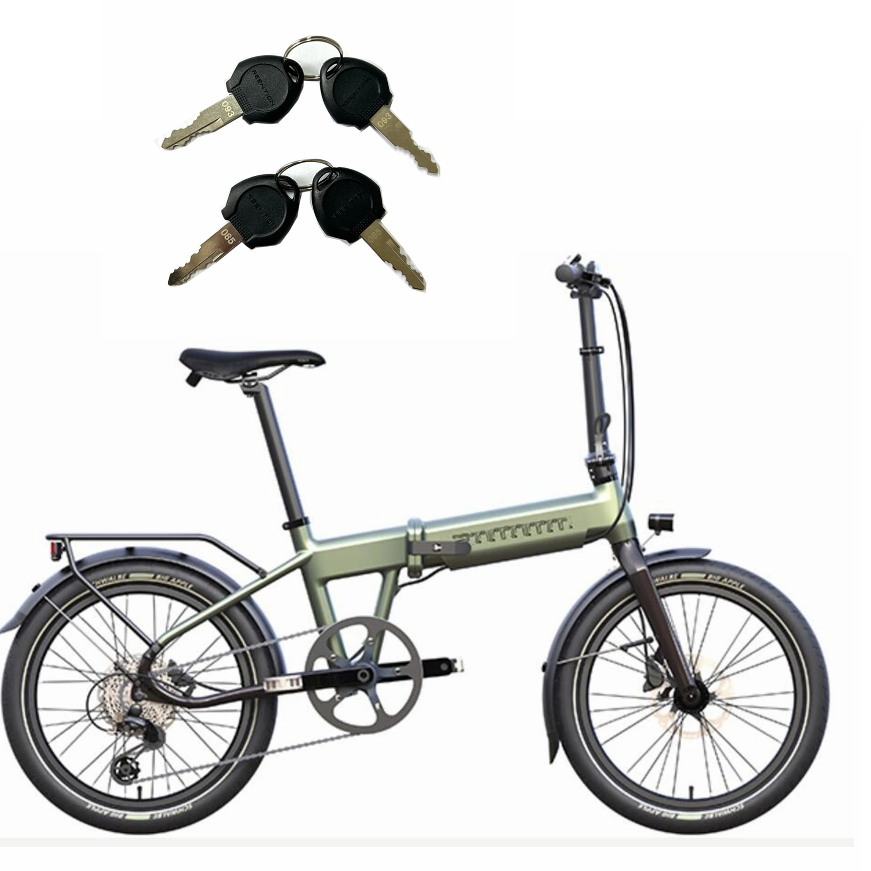 

Reention Battery Key Set Coral Electric Bicycle Inner Tube Battery Key Spare Part Folding Bike