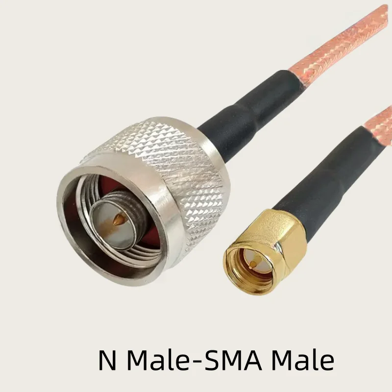 كابلات توصيل ضفيرة محورية RF ، قابس ذكر إلى SMA وموصل مقبس أنثى ، RP SMA إلى N ، كابل RG142