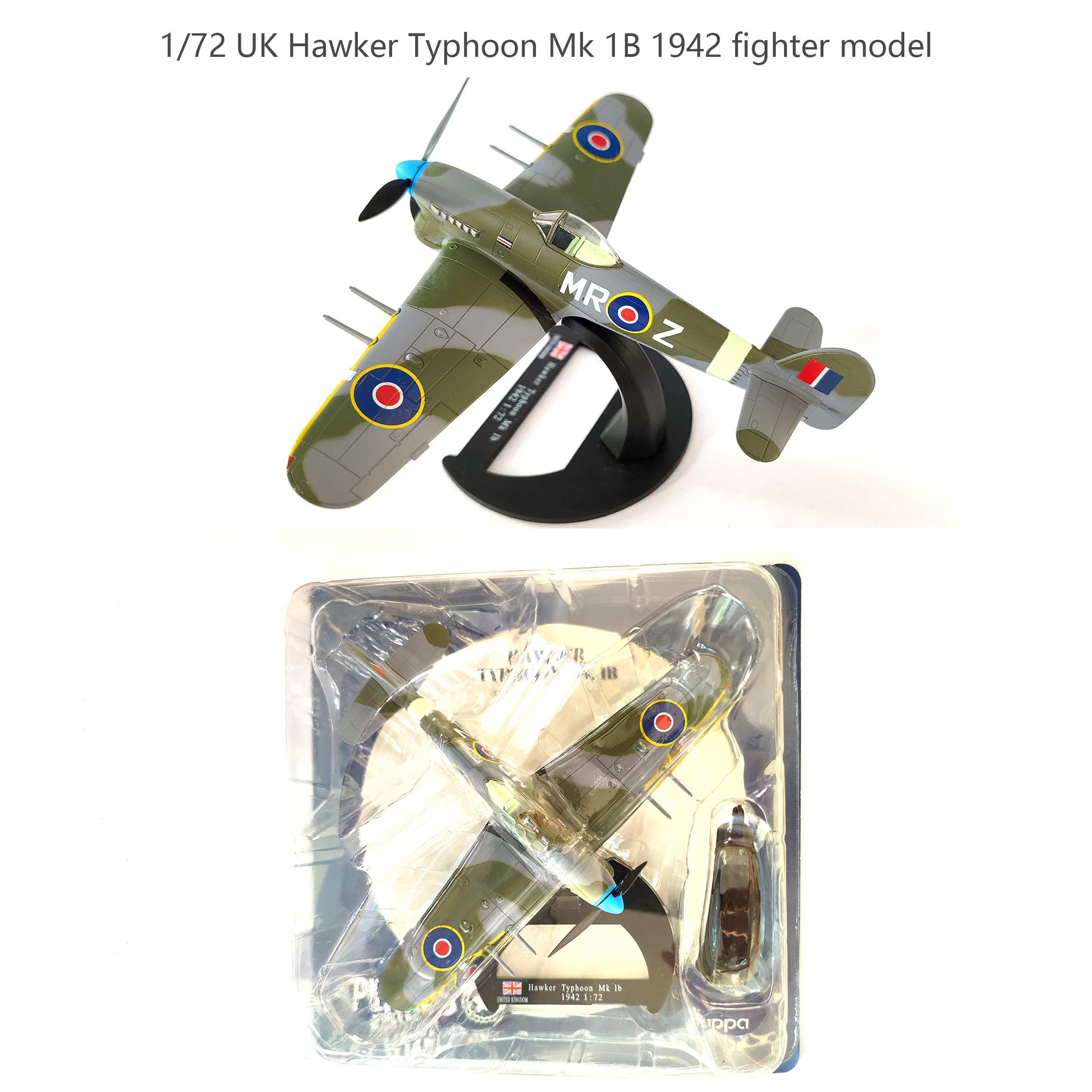 Special offer 1/72 UK  Hawker Typhoon Mk 1B 1942 fighter model  Alloy Collection Model