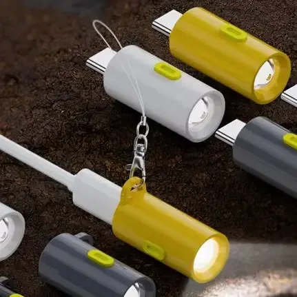 

Type C Powered Mini LED Flashlight Keychain for Outdoor Activities