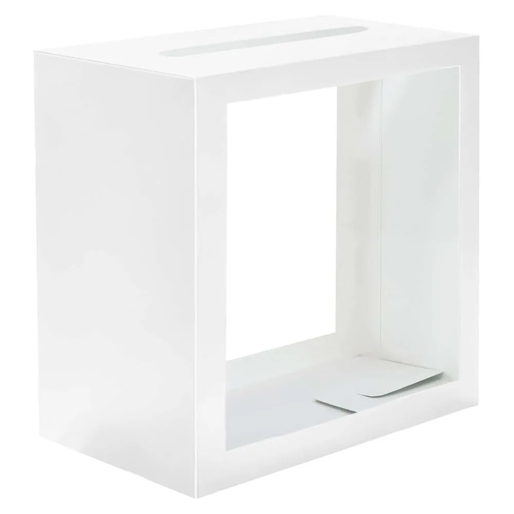 Ballot Box Suggestion Box Donation Collection Box with Clear PVC Window, Square Card Box for Voting Raffle Ticket Charity Party.