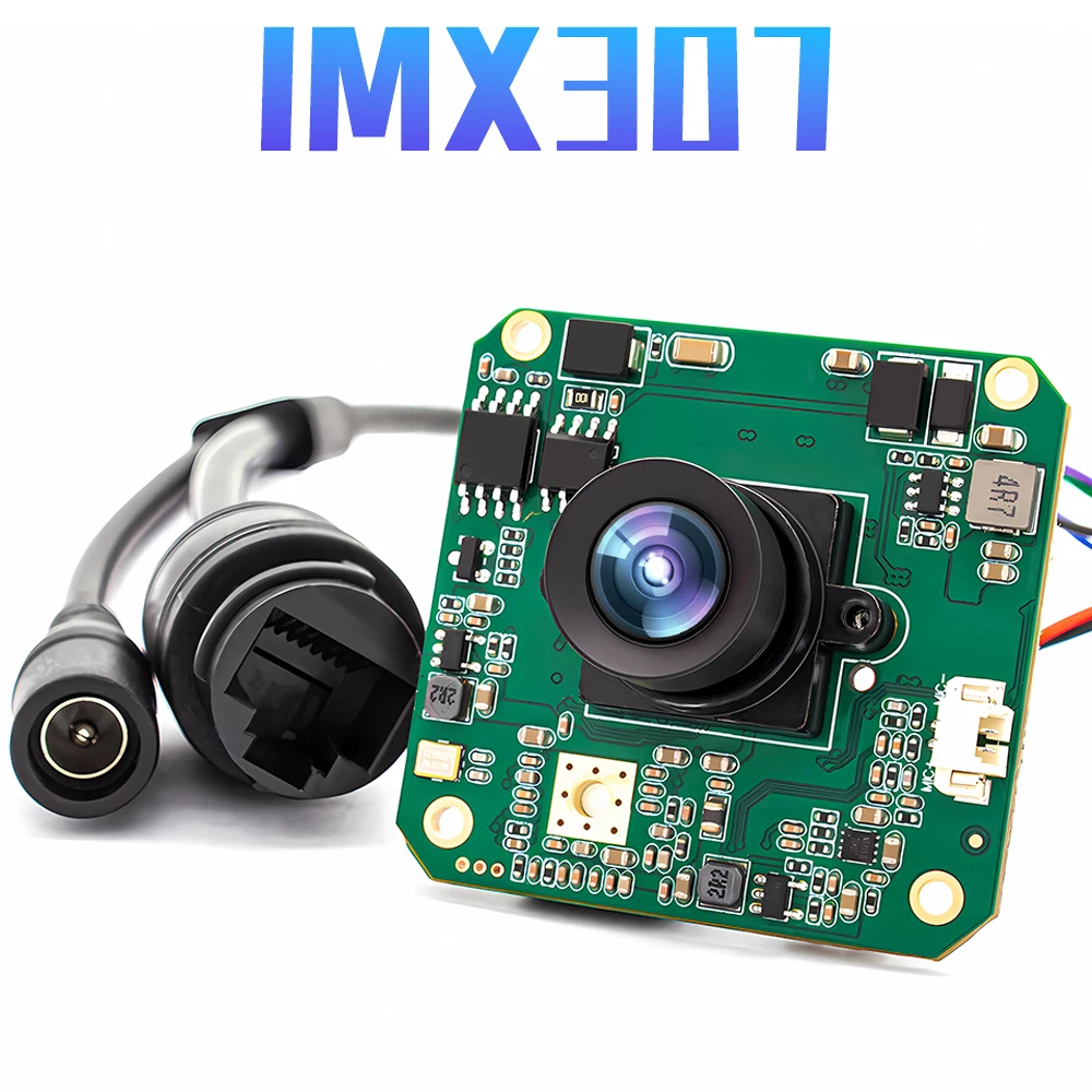 

WGWK Industrial IP Camera Module 1080P 60FPS IMX307 Sensor HD Starlight Low illumination 8.0mm 39° No Distortion RTSP Onvif SDK