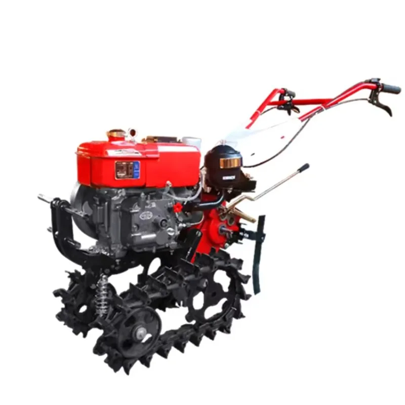 Diesel Electric Start Chain Rail Micro Tiller 180 Rotary Tiller Chain Rail Tiller