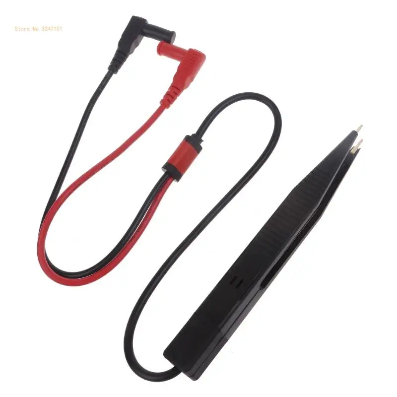 Upgraded for LCR Chip Test Clip Capacitance inductor Resistance Test Clip Meter Probe Multimeter Tweezer PVC Dropship