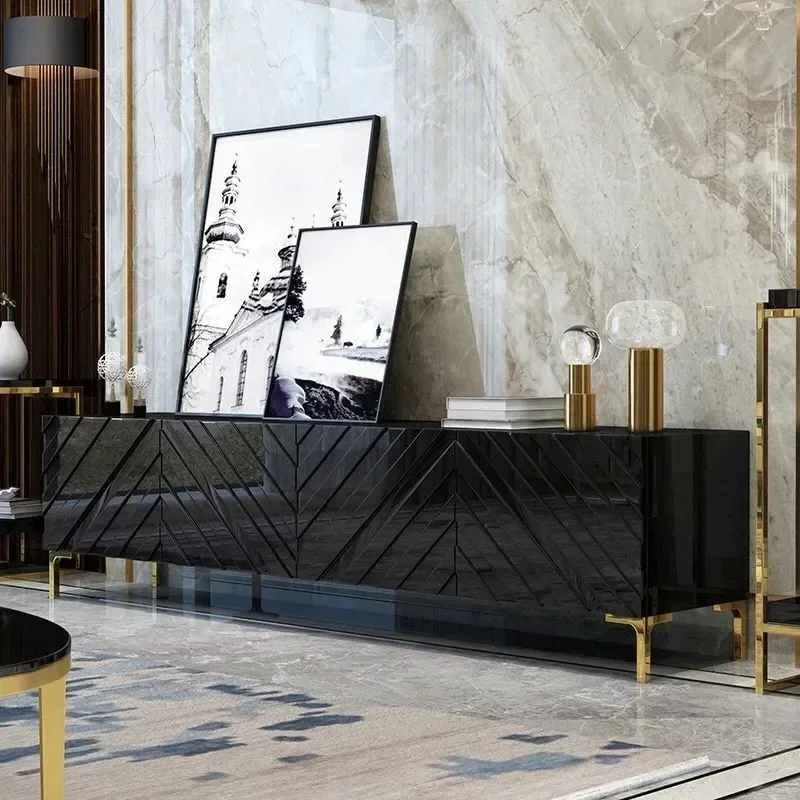 Meuble TV et Table à Thé de Luxe observateur, Meuble Bas Néoclassique, Salon Post-Moderne