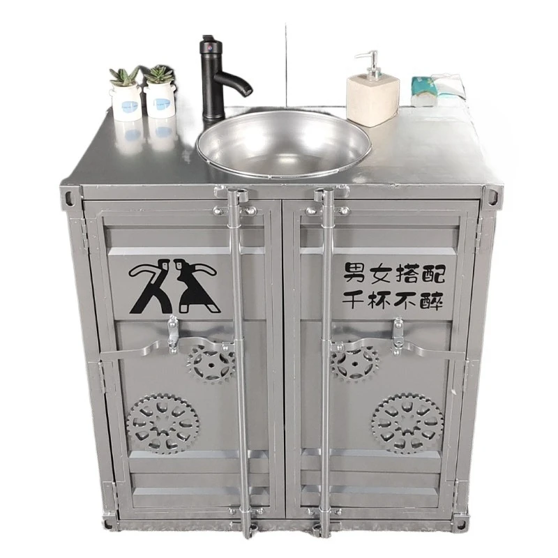Bar industrial style retro personalized container sink creative integrated washing table