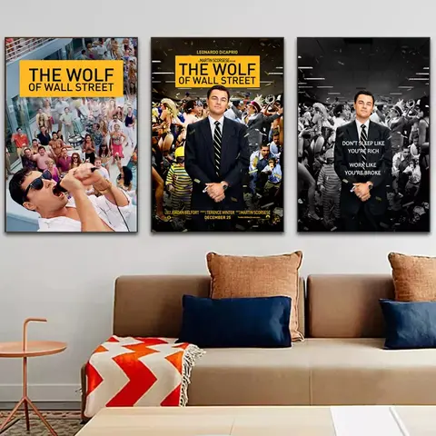 Pósteres del lobo de Wall Street, película inspiradora moderna, pintura en lienzo, impresión HD, imágenes artísticas de pared, decoración para el hogar, la habitación, la Oficina y la Bar