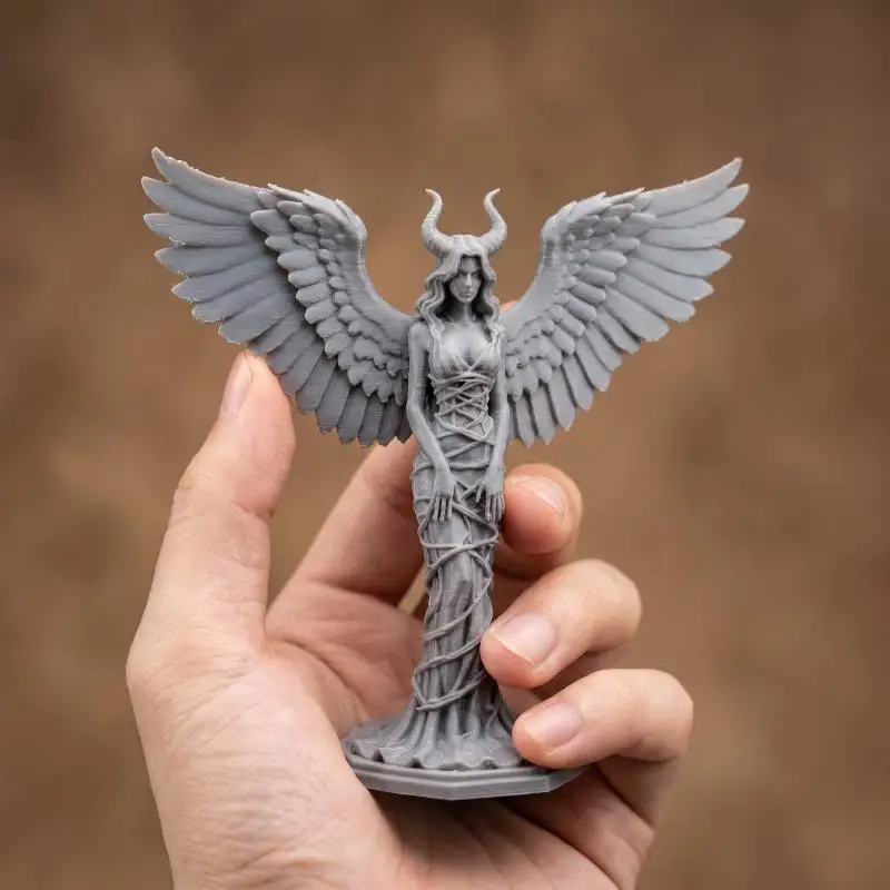 3D-gedrucktes europäisches Engel-Desktop-Ornament, ungiftiges Material, Dekoration für Schlafzimmer, Büro, Schreibtisch, schönes Geschenk für Mädchen – Detail 7
