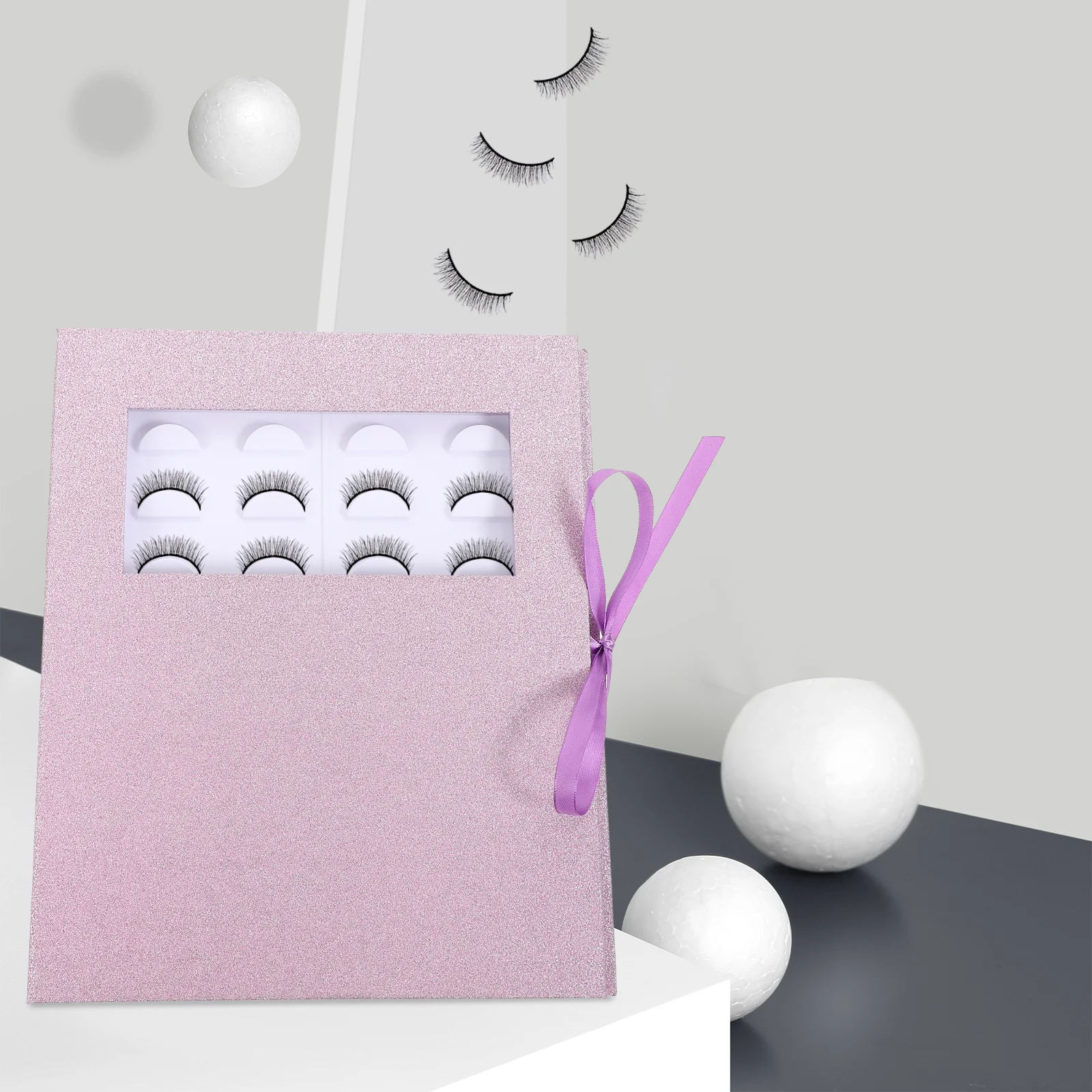 1 قطعة صندوق تخزين الرموش إغلاق آمن يمنع سحق الضرر مثالية لتخزين الرموش الصناعية حامل صندوق تعبئة الرموش