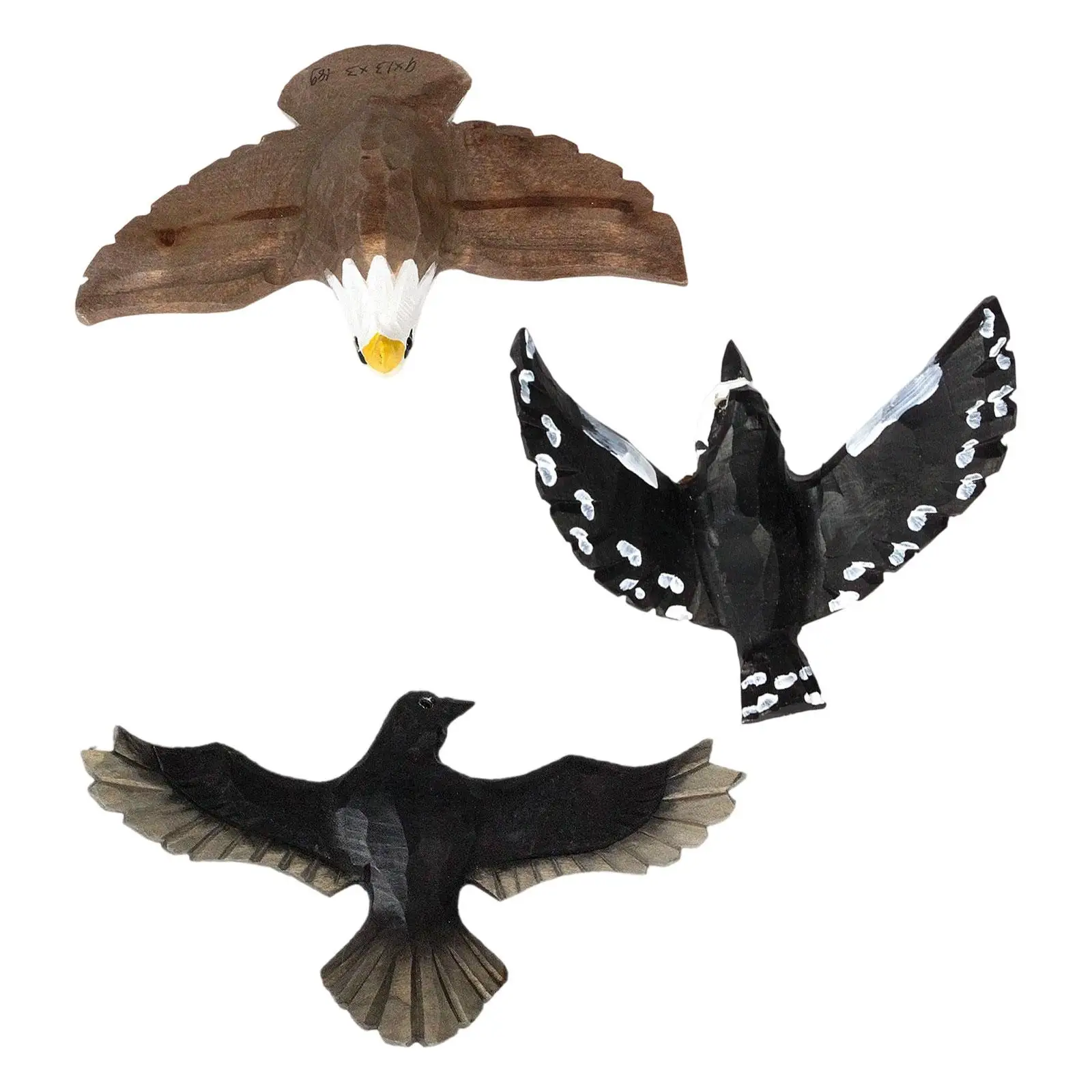 Hand Carved Wood Bird Unique Art Carving Work Wooden Eagle Statue Home Decor