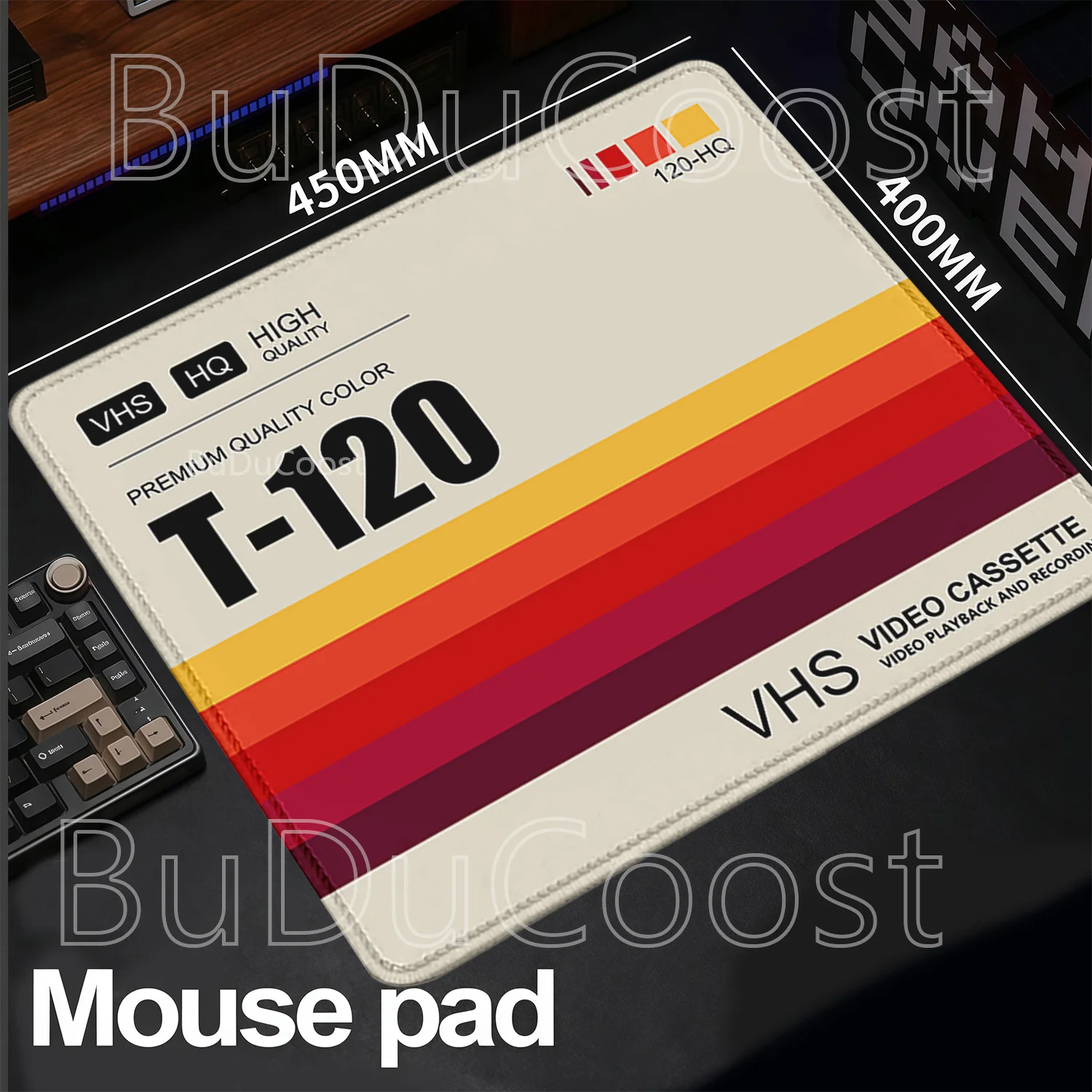 Small Size Mousepad Retro Style VHS Gaming Pc Office Accessories Mouse Pad Laptop Gamer Cabinets Anti-slip HD Printing Desk Mat