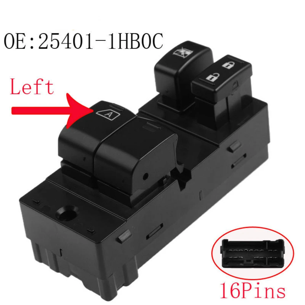 

New Electric Power Window Switch For Nissan Micra 2010-2018 25401-1HB0C 254011HB0C 25401-3BB0C 254013BB0C Switch Button