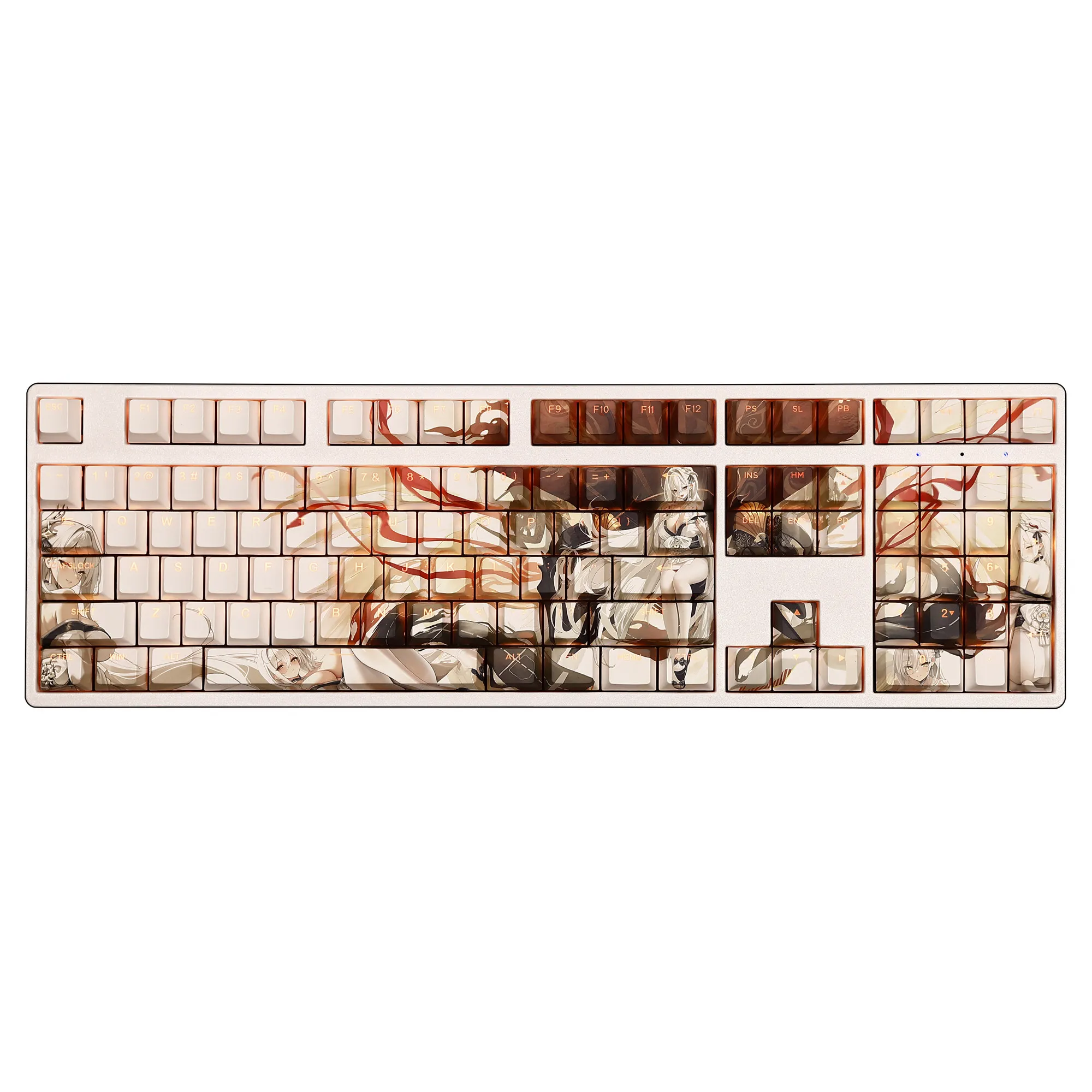108 Keys/Set Hakuhou Azur Lane Cute PBT Keycaps Cherry Height for MX Switch Mechanical Keyboard Game Custom