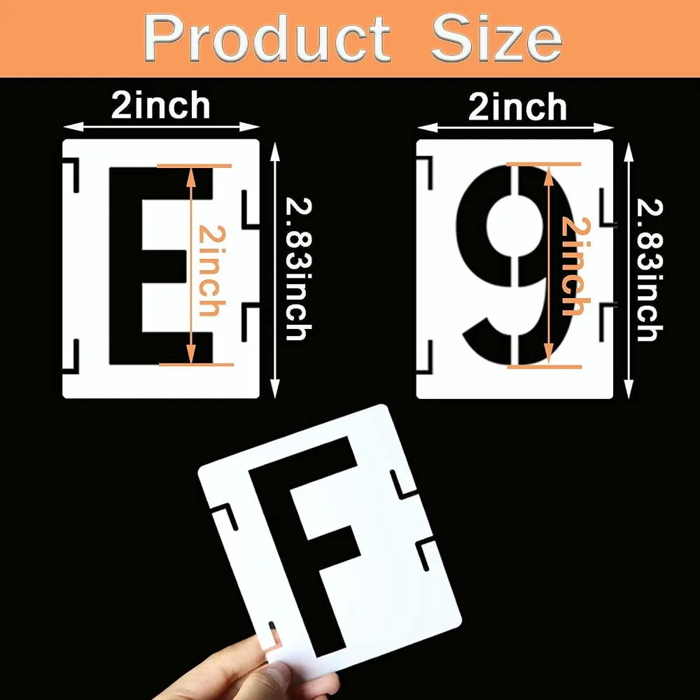 For Door 2/3/4/5inch Letter Stencils Alphabet Numbers Stencils for Painting Large Alphabet Drawing Templates DIY Craft