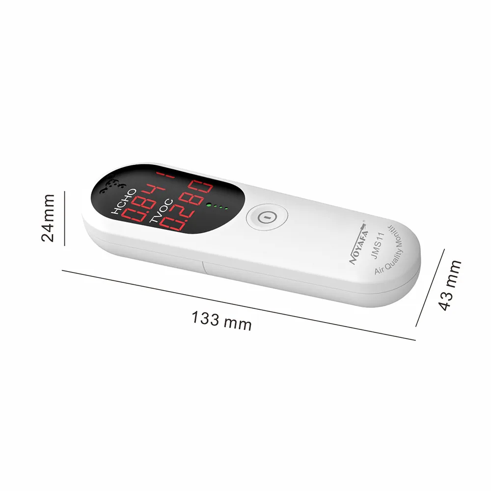 NOYAFA JMS11 Multifunctional Air Quality Formaldehyde Determine Tester Temperature Humidity Carbon Dioxide Monitor Light alarm