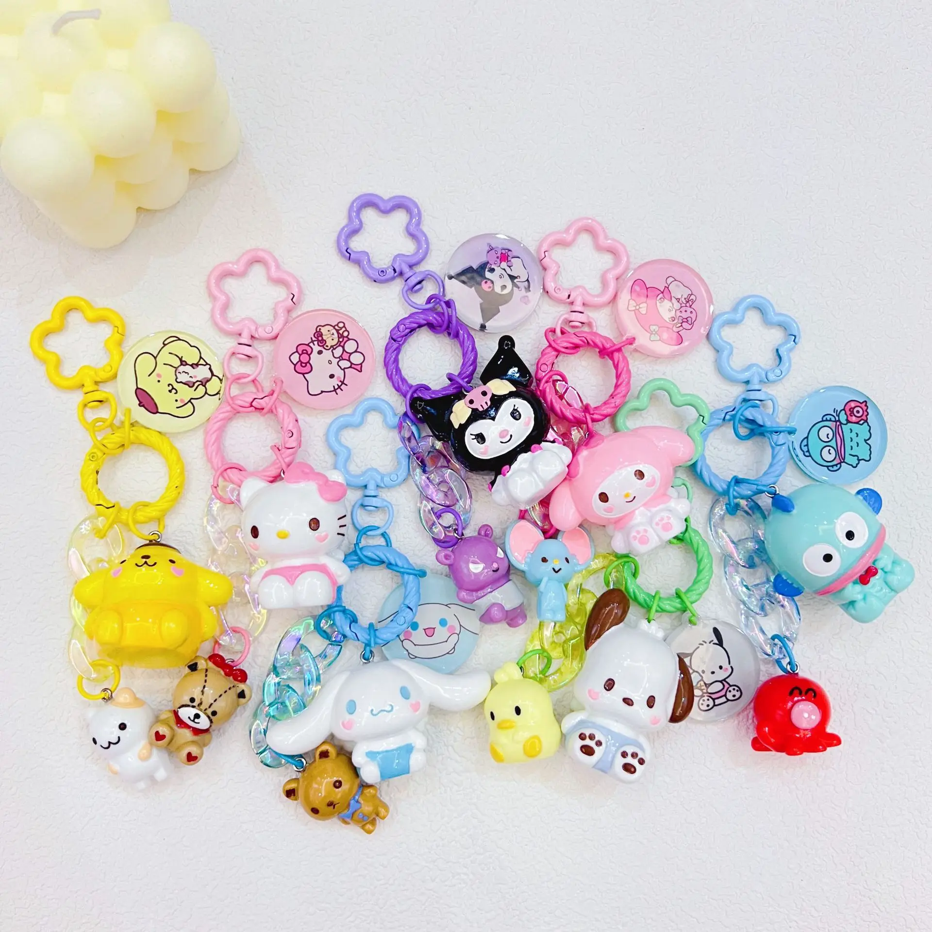 

Sario Kuromi Melody мультфильм милый брелок подвесная сумка студенческий брелок для ключей от машины подвесное украшение