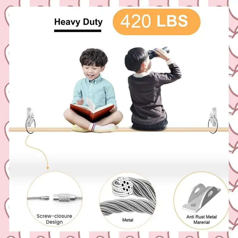 HHTL 12 Piece Furniture Anchors Furniture Strap Prevent Falling Anti Tip Steel For Baby Proofing, Secure 420 Pound Furniture