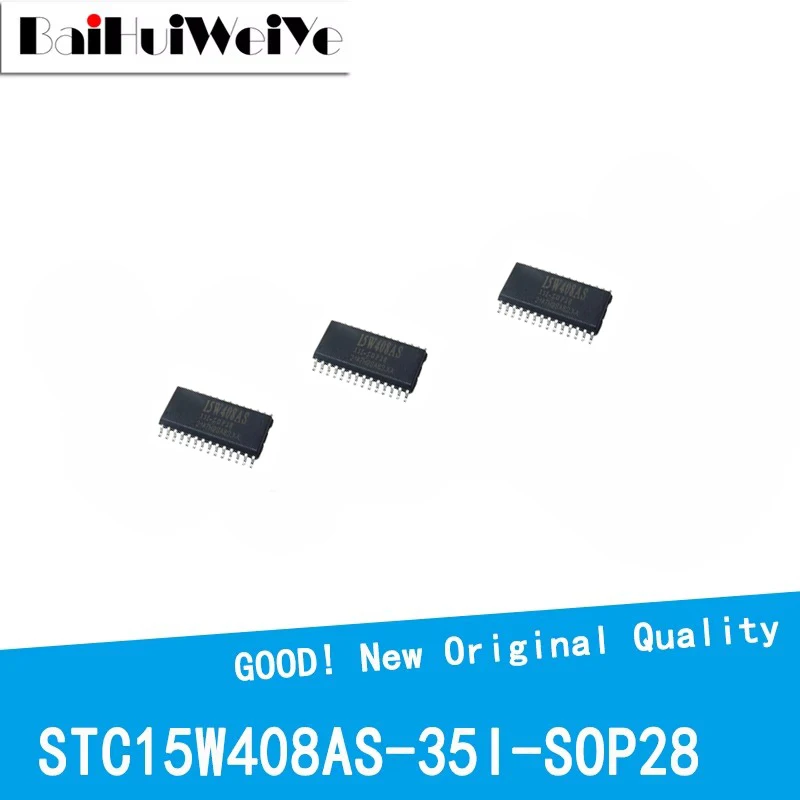 5PCS/LOT STC15W408AS-35I STC15W408AS-35I-SOP28 STC15W408AS Single-Chip Microcomputer SOP-28 New Good Quality Chipset