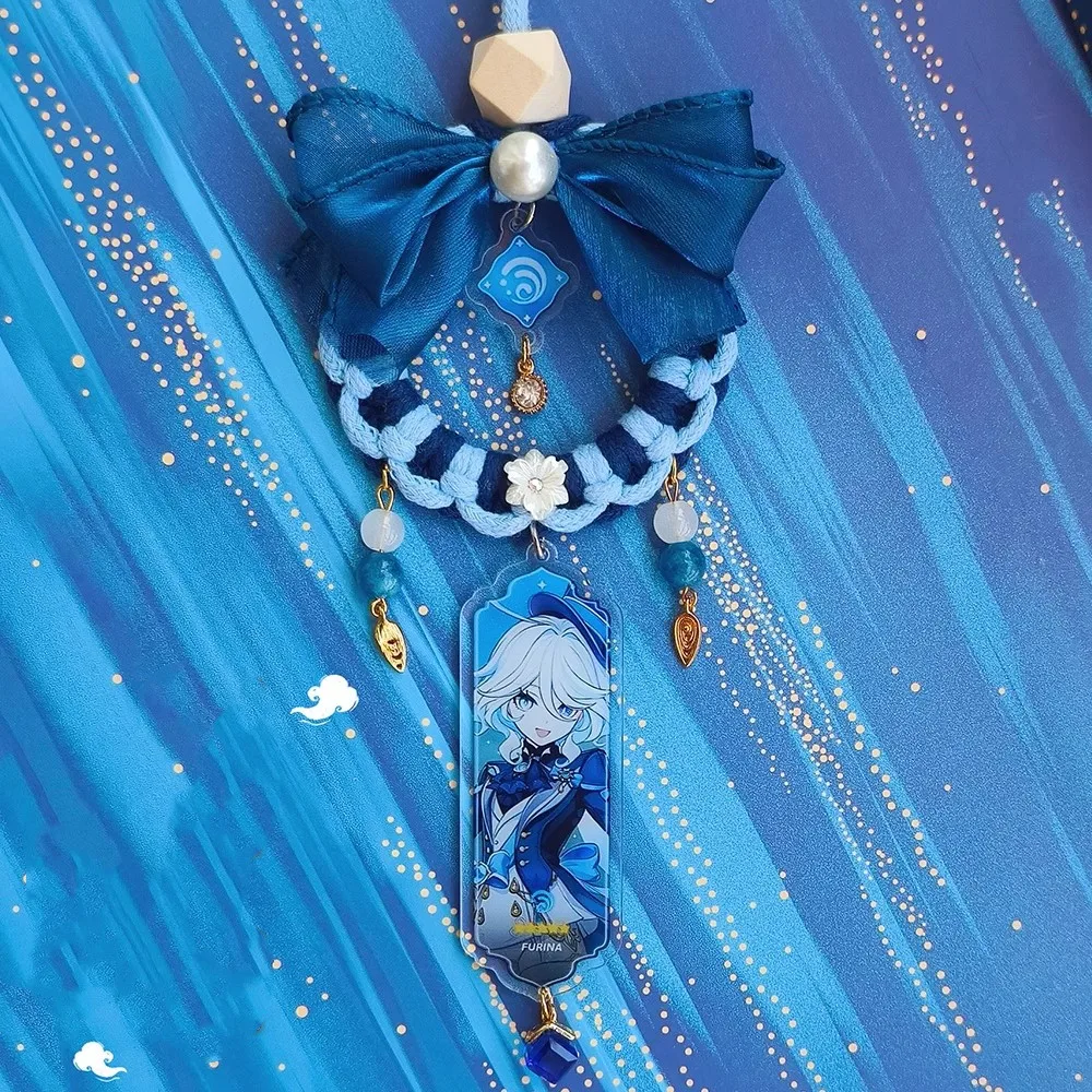 

Genshin Impact Furina Key Chain Accessories Cute Bag Pendant Key Ring Bag Pendant Anime Gift