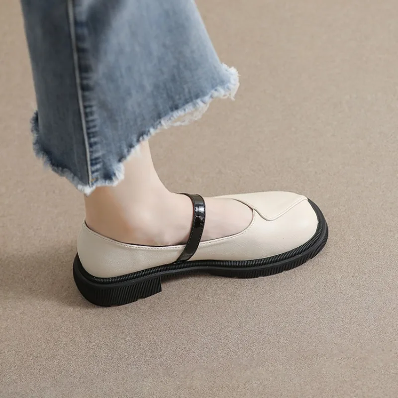 Woman Flats Moccasins Round Toe Normal Leather Casual Shoes for Women Loafers Non Slip on Sale Wholesale Shoe 2024 Summer Spring