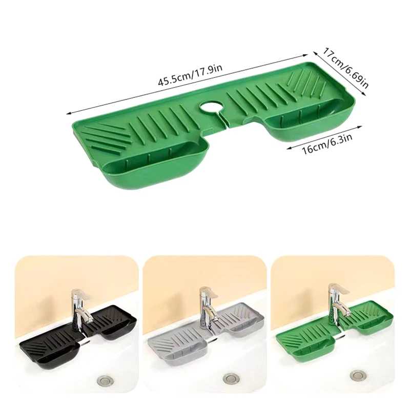 Home Kitchen Silicone Sink Storage Drainage Organizer Multifunctional Sink Drainage Table Splash-proof And Mold-proof Mats