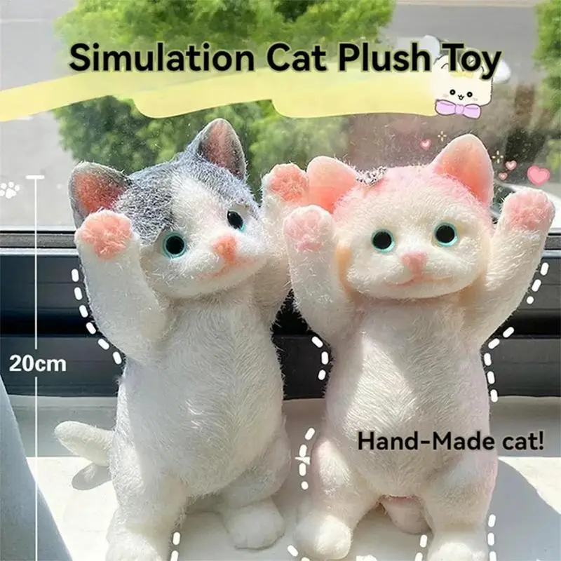 Cat Squeeze Toys TPR Big Cat Three-dimensional Pinch Toys Super Cute Stress Relieving Toy Doll Relaxing Toy Big Cat Pinch Toys