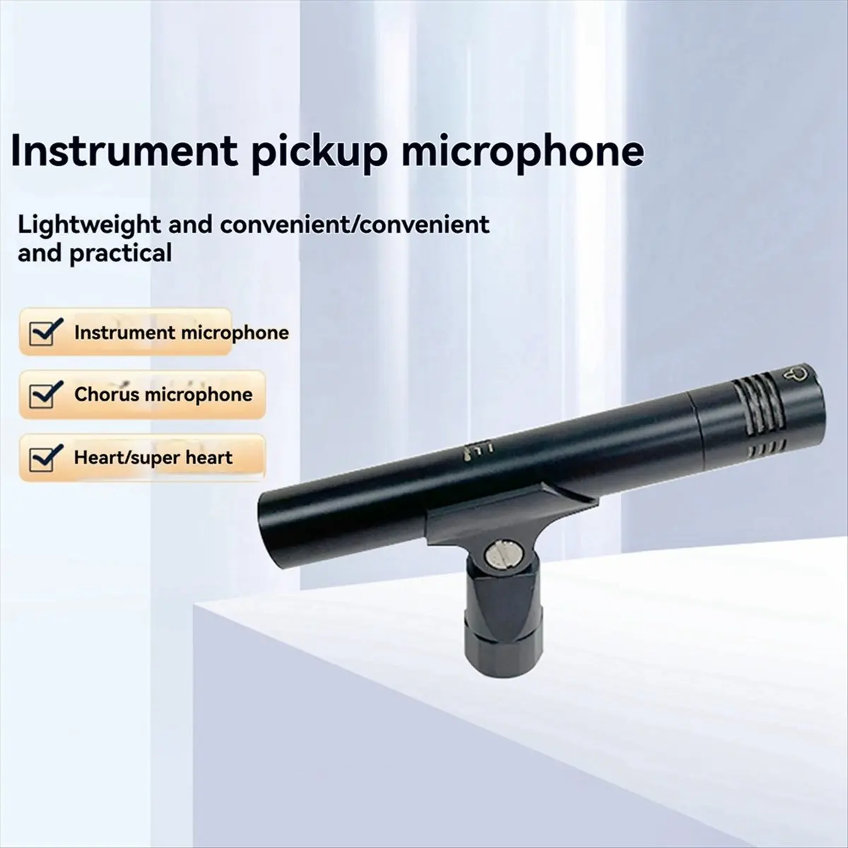 @HUND BUY~-60C Professional Diaphragm Condenser Microphone Supercardioid Mic with Cardioid Microphone Head Pickup Microphone