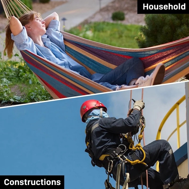 M15 Stainless Steel Pulley System Kit-Heavy-Duty Pulley Wheel, Pulley Block With Nylon Rope, For Lifting, DIY Projects Durable