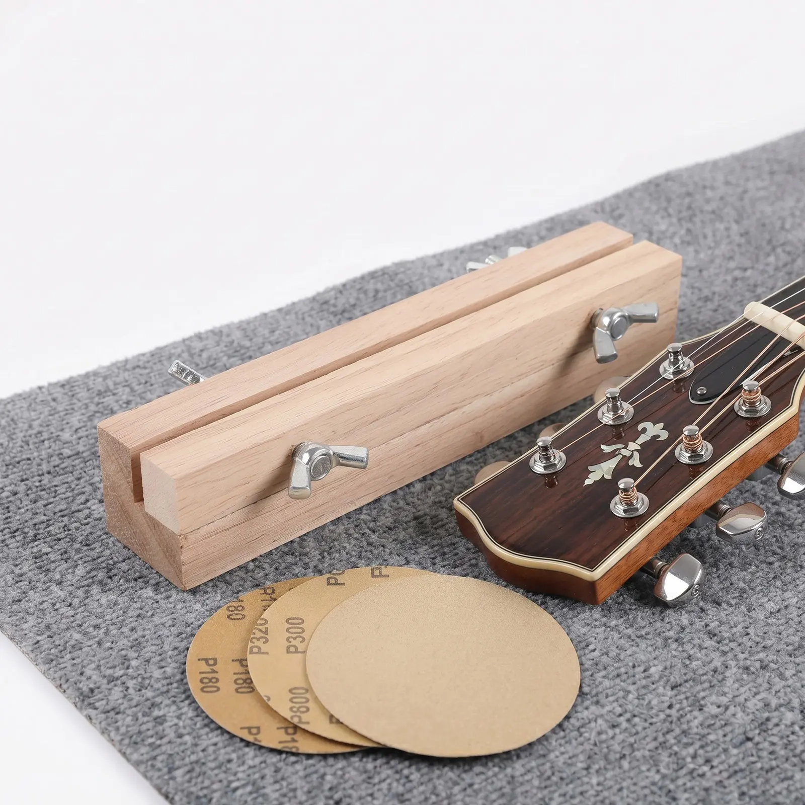Outil de ponçage pour selle et chevalet de guitare, gabarit de ponçage pour luthier, pour un nivellement, un façonnage et un amincissement précis, ajustement de ponts de guitares acoustiques et électriques