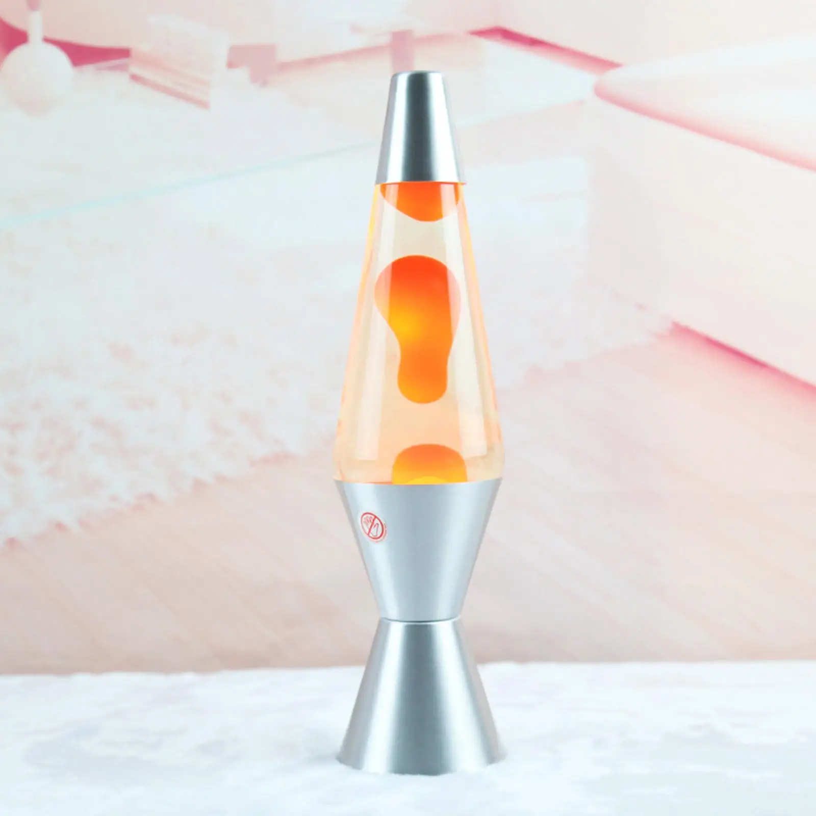 36cm Cone Liquid Lamp Night Light W/ Aluminium Alloy Base for Party Kid Bedside Lamp Living Room Bedroom Decor