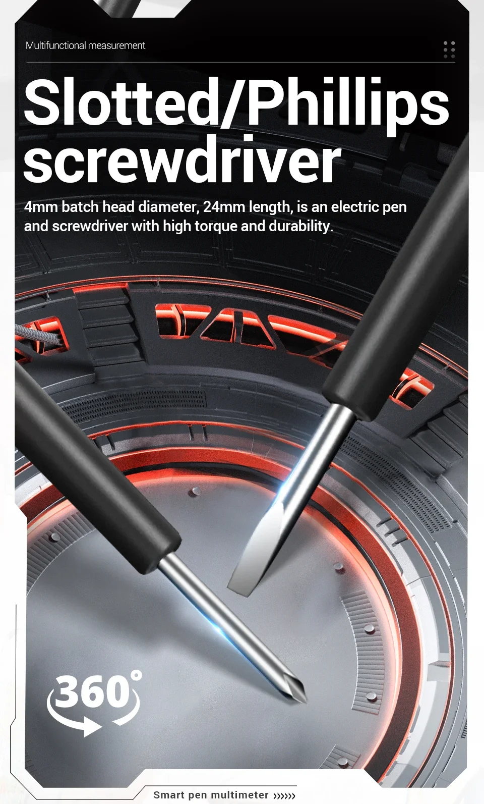 30-1000V Spannungsprüfer ANENG B19 mit Schraubendreherfunktion, Kreuz-/Flachkopf, Berührungsloser Summer, Bruchstellenfinder, Detektionswerkzeug – Detail 6