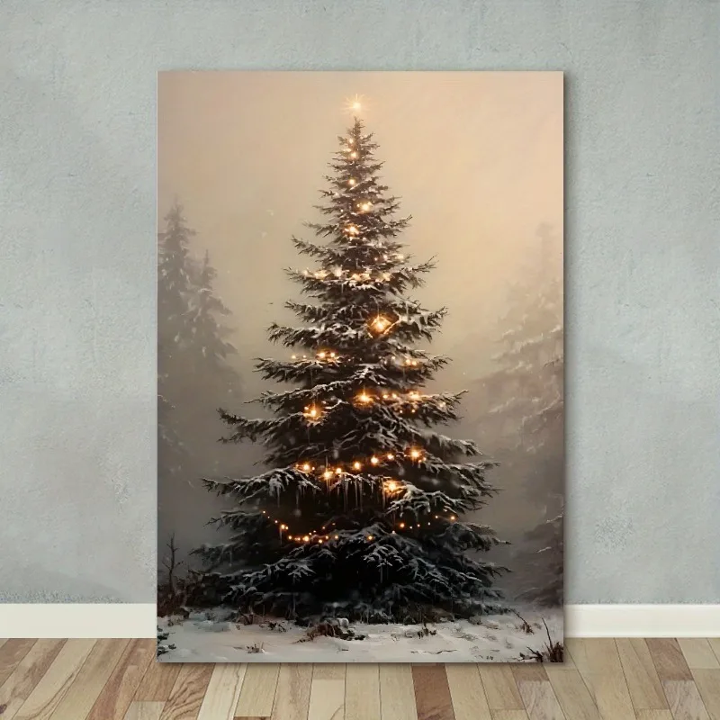

Christmas Collection Canvas Print Art Santa Christmas Tree Deer Poster Canvas Wall Art Picture Unique Home Decor Christmas Gifts