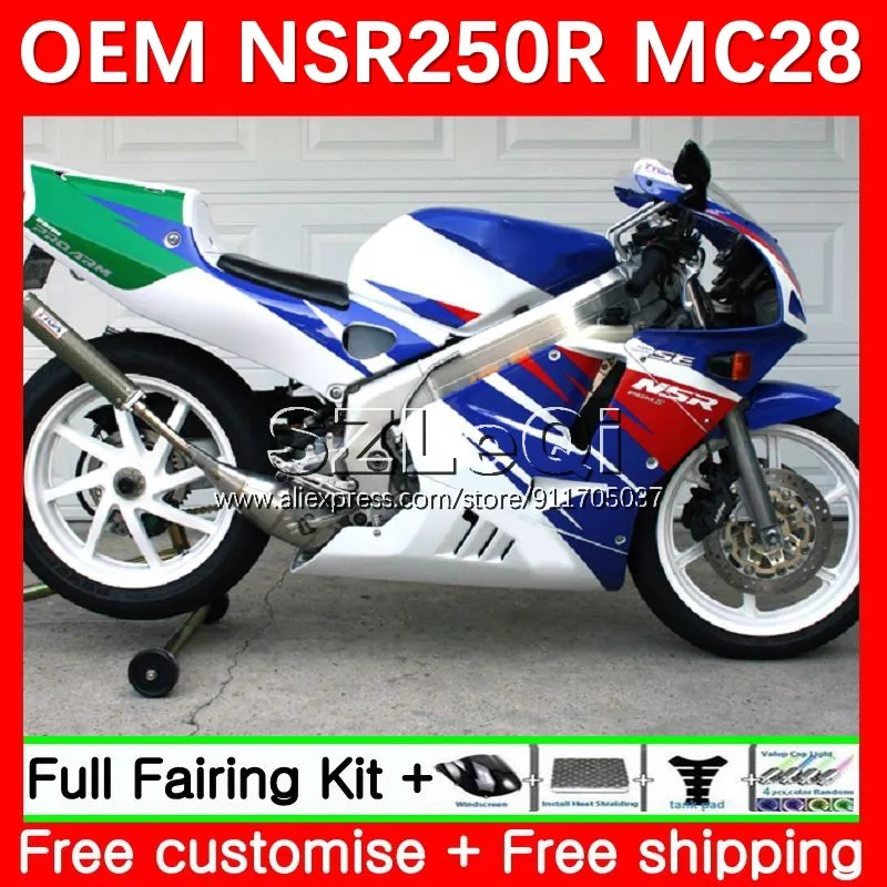 Blue White Injection For HONDA NSR250R NSR 250 250R 25No.24 NSR250 R 94 95 96 97 99 MC28 1994 1995 1996 1997 1998 1999 Fairing