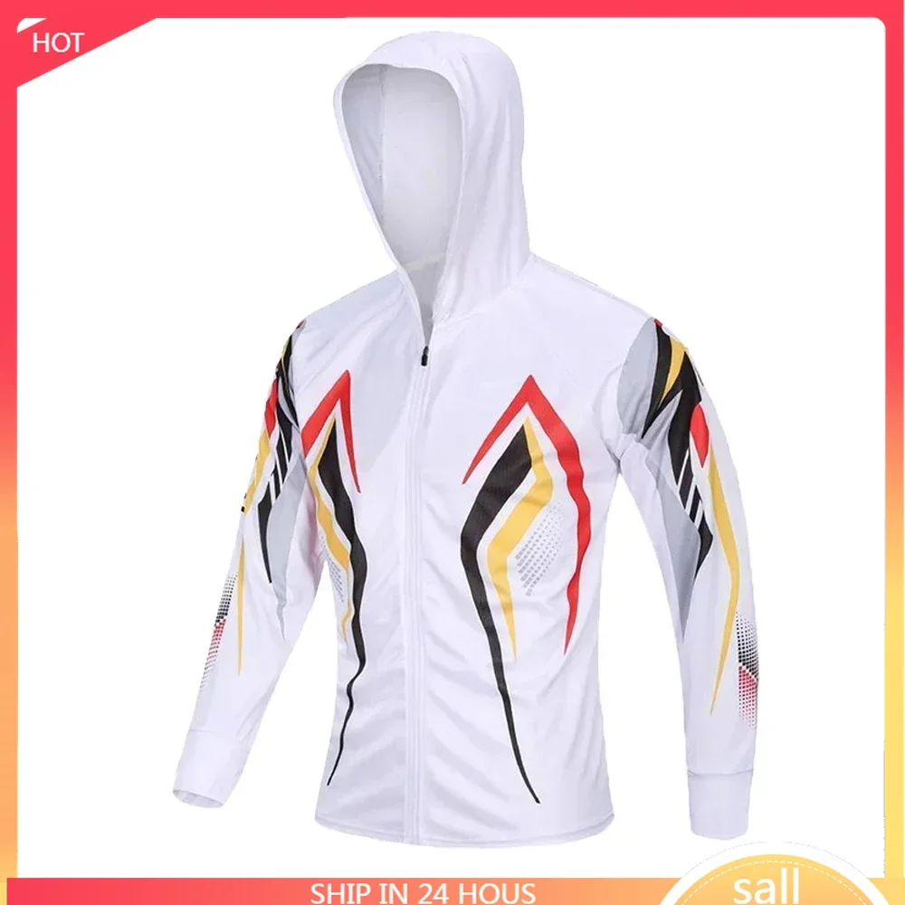 2024 جديد الصيف الرجال الصيد الفانيلة واقية من الشمس قميص تنفس التجفيف السريع طويلة الأكمام الشمس حماية ملابس الصيد