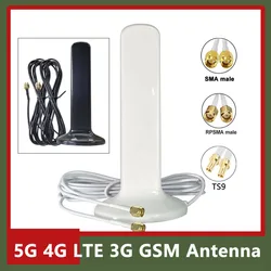 2*2pcs Dual-Cable 600~6000Mh TS9 SMA RPSMA 5G 4G 3G GSM LTE Omni WiFi Router Antenna Aerial Amplifier WLAN Router Singal Booster