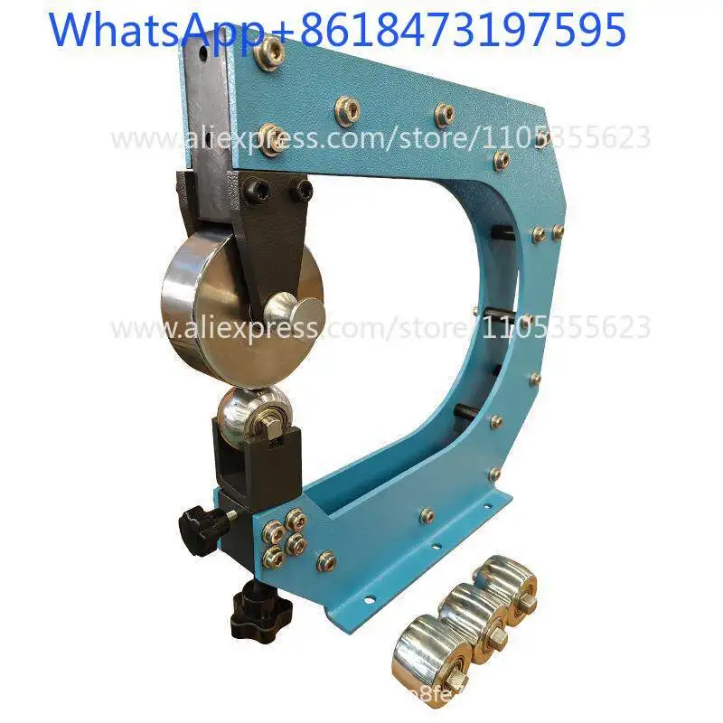 12 inch English wheel 305mm throat depth 1.5mm mild steel 1 upper wheel 4 lower wheel grinding  can rotate 90 degrees