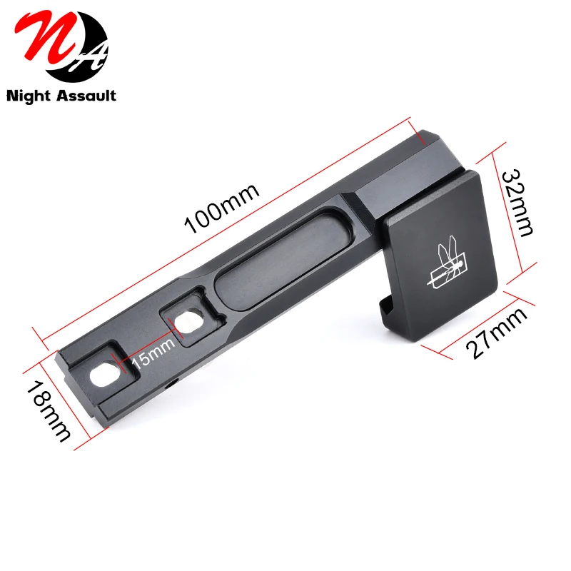 Tactical M300 M600 Flashlight Base Night Weapon Light Offset Mount Mlok Keymod ARISA 20mm Picatinny Rail Bracket Accessories