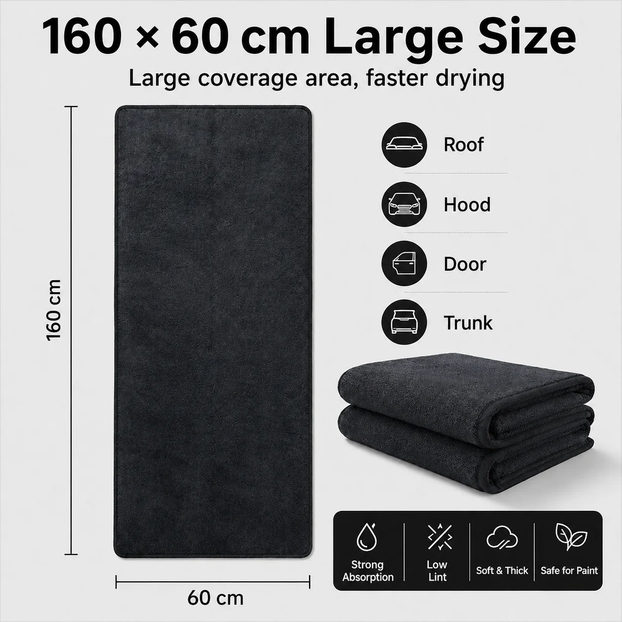 MORAY Small Braided Fiber Large Car Wash Towel Car Wash Twisted Fabric Braided Thick Soft Professional Car Wash
