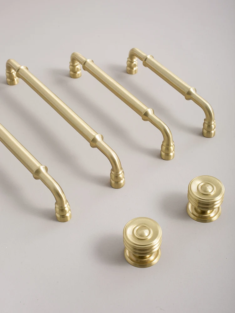 

Shiny Gold Solid Brass Handles Door Dressers Wardrobe Cabinet Drawer Knobs Closet Furniture Handle Hardware Bathroom Furniture