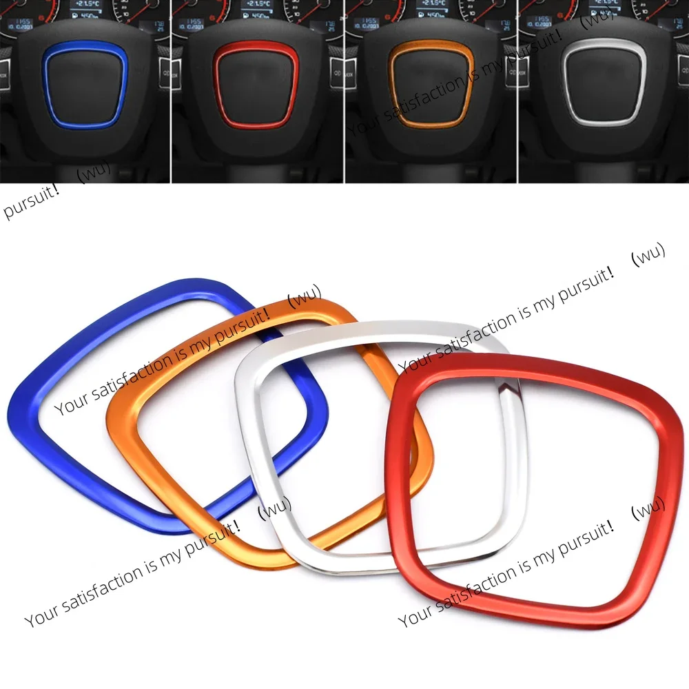 For Audi A4 B6 B7 B8 A6 C6 A5 Q7 Q5 A3 8P S3 8v Car Steering Wheel Center Panel Circle Stickers Cover Trim Interior Accessories