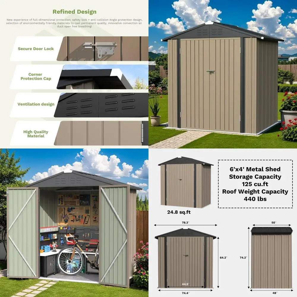 secure metal sheds for outdoor storage, ideal for bikes, backyard, and poolside use